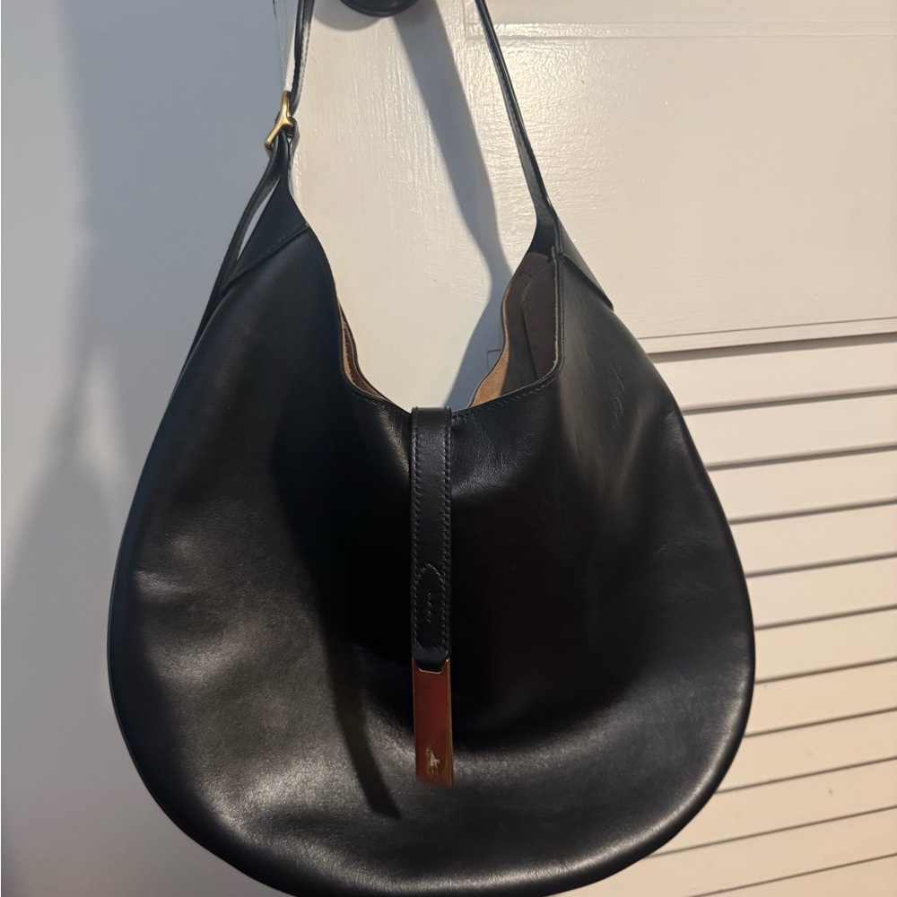 Ralph Lauren Polo ID Calfskin Large Shoulder Bag